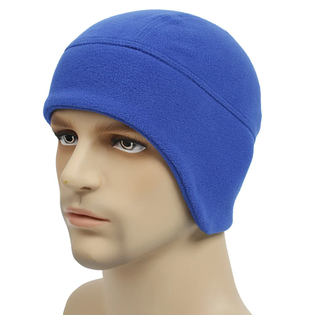 Унисекс Зимние теплые флисовые шляпы уличные ветрозащитные мужские и женские