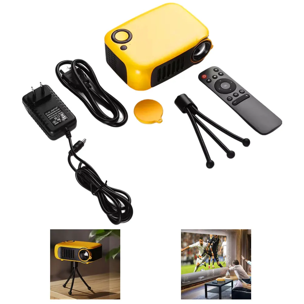 

A2000 Projector 320x240 Pixels 800 Lumens Portable LED Home Multimedia Video Player Built-In Speaker Mini Proyector Laser P7