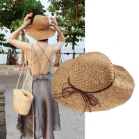 2020 summer fashion women straw hat lady summer sun hat visor cap panama style bucket cap strawhat beach hat outdoor girl cap
