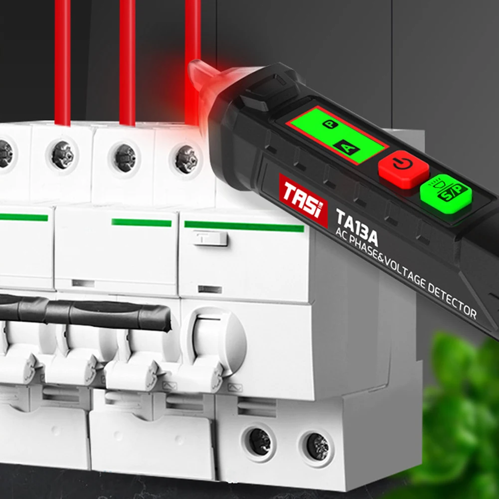 

TA13A Electric Energy Ammeter Voltmeter Pen Alarm Digital Power Voltage Detector LED Lights Electric Sensor Tester