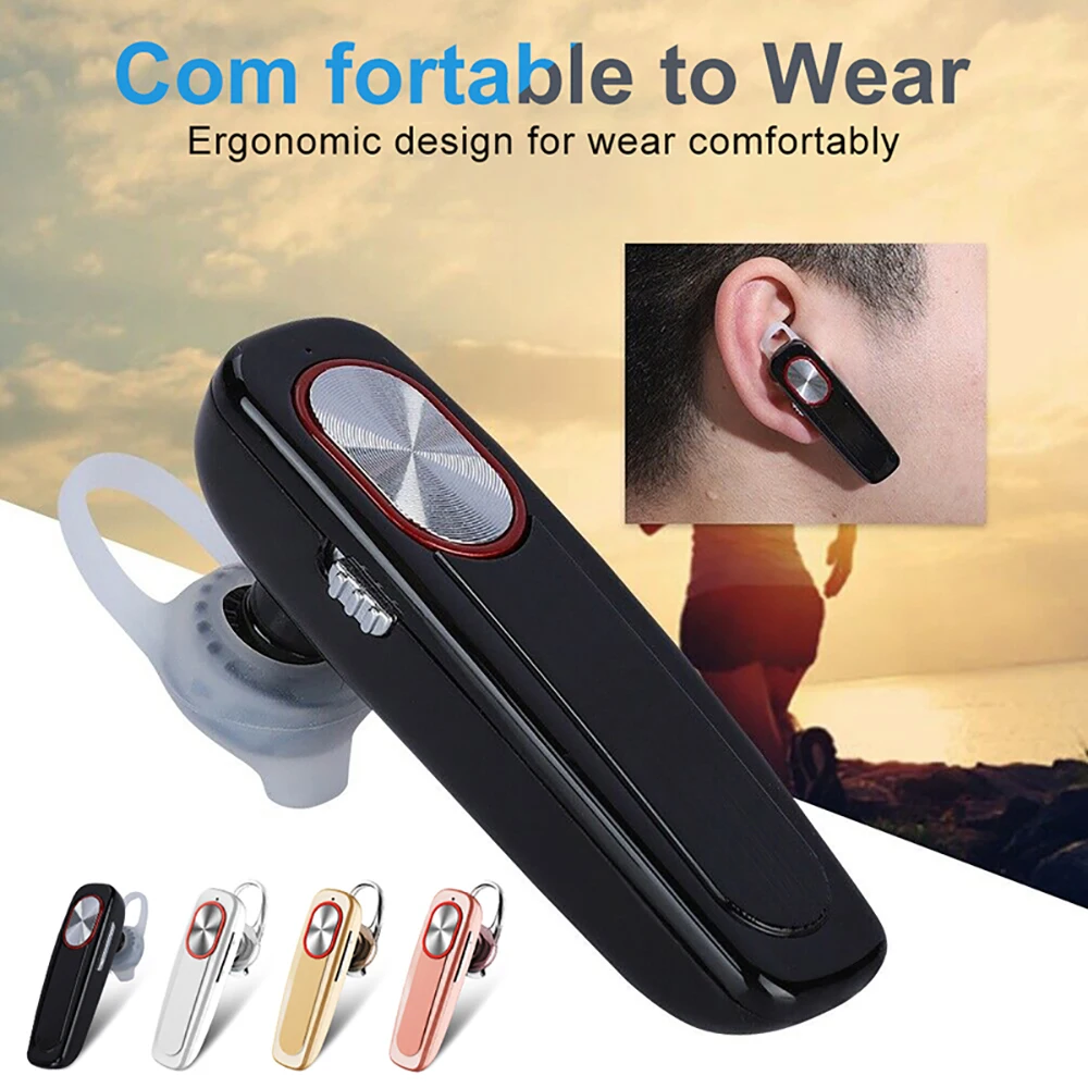 Мужские беспроводные Bluetooth наушники одинарная гарнитура в деловом стиле стерео