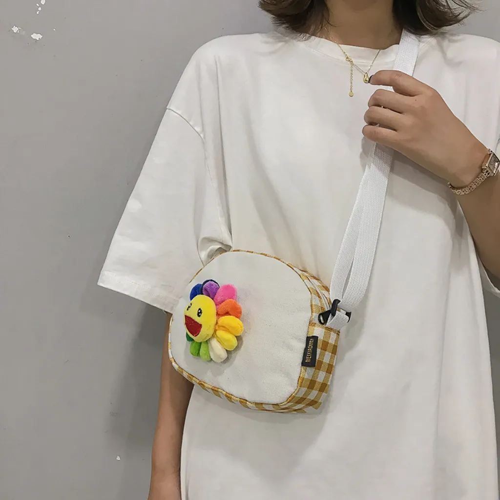 Женская сумка 2019 Джокер Повседневная парусиновая Милая Цветочная через плечо borsa