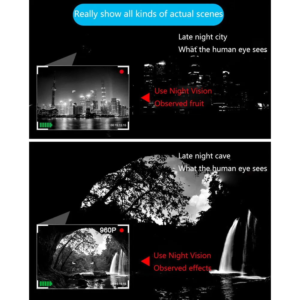Монокуляр инфракрасного ночного видения для темноты многофункциональный HD TFT Smart