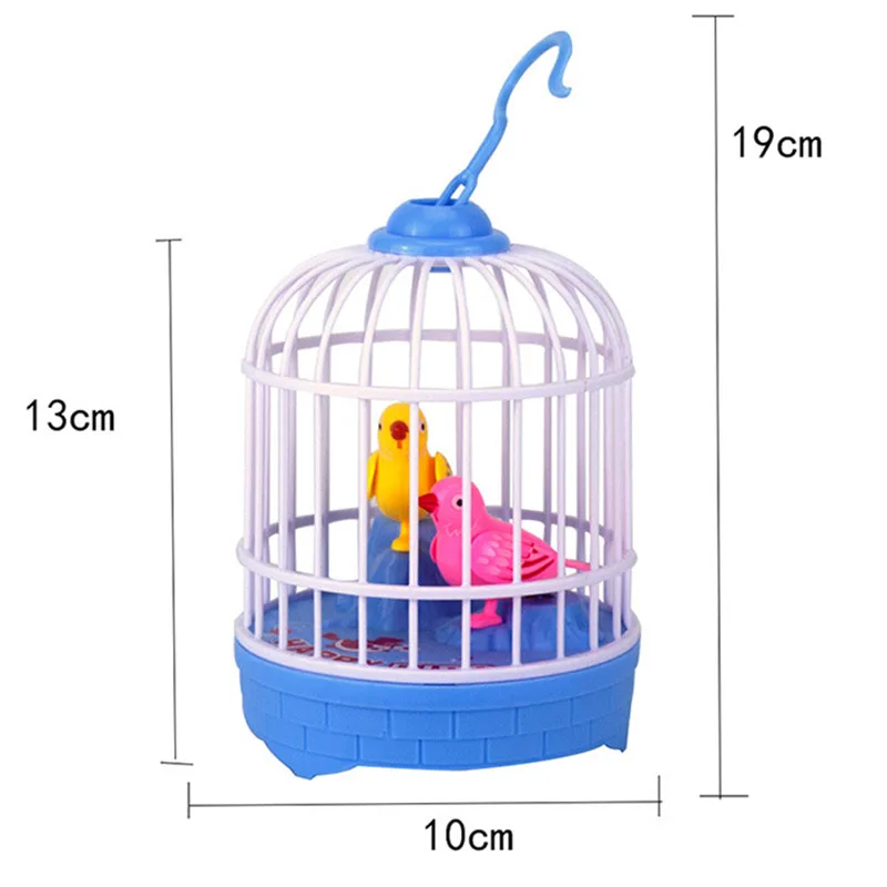 

Mini Induction Sound Control Bird Cage Electric Birds Children Toy Gifts BM88