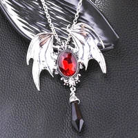 new trendy animal bat pendant necklace womens necklace bohemian crystal inlaid necklace pendant accessories party jewelry