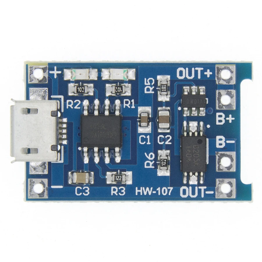 TP4056 +Protection Dual Functions 5V 1A Micro USB 18650 Lithium Battery Charging Board Charger Module | Электронные компоненты