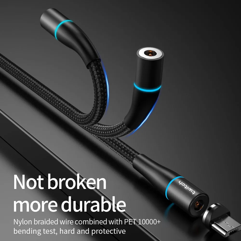 Магнитный кабель Micro USB twзуд для iPhone Samsung Быстрая зарядка Type C Android мобильный