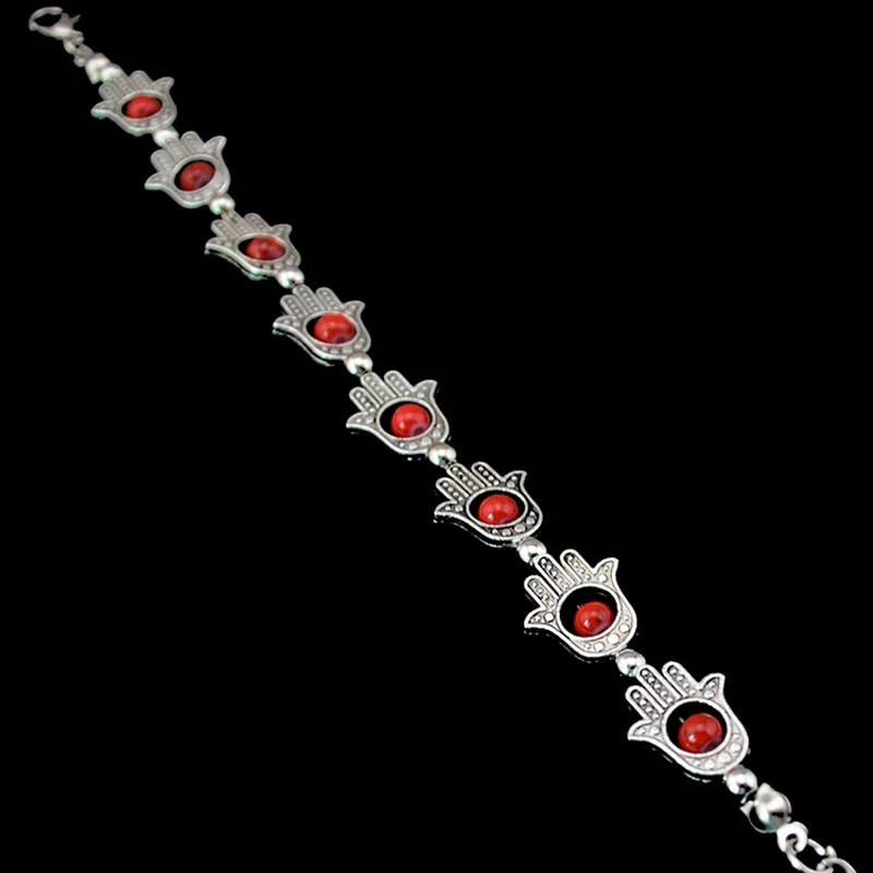 Новинка 2021 браслет с ладонью для женщин и мужчин индивидуальный красными синими