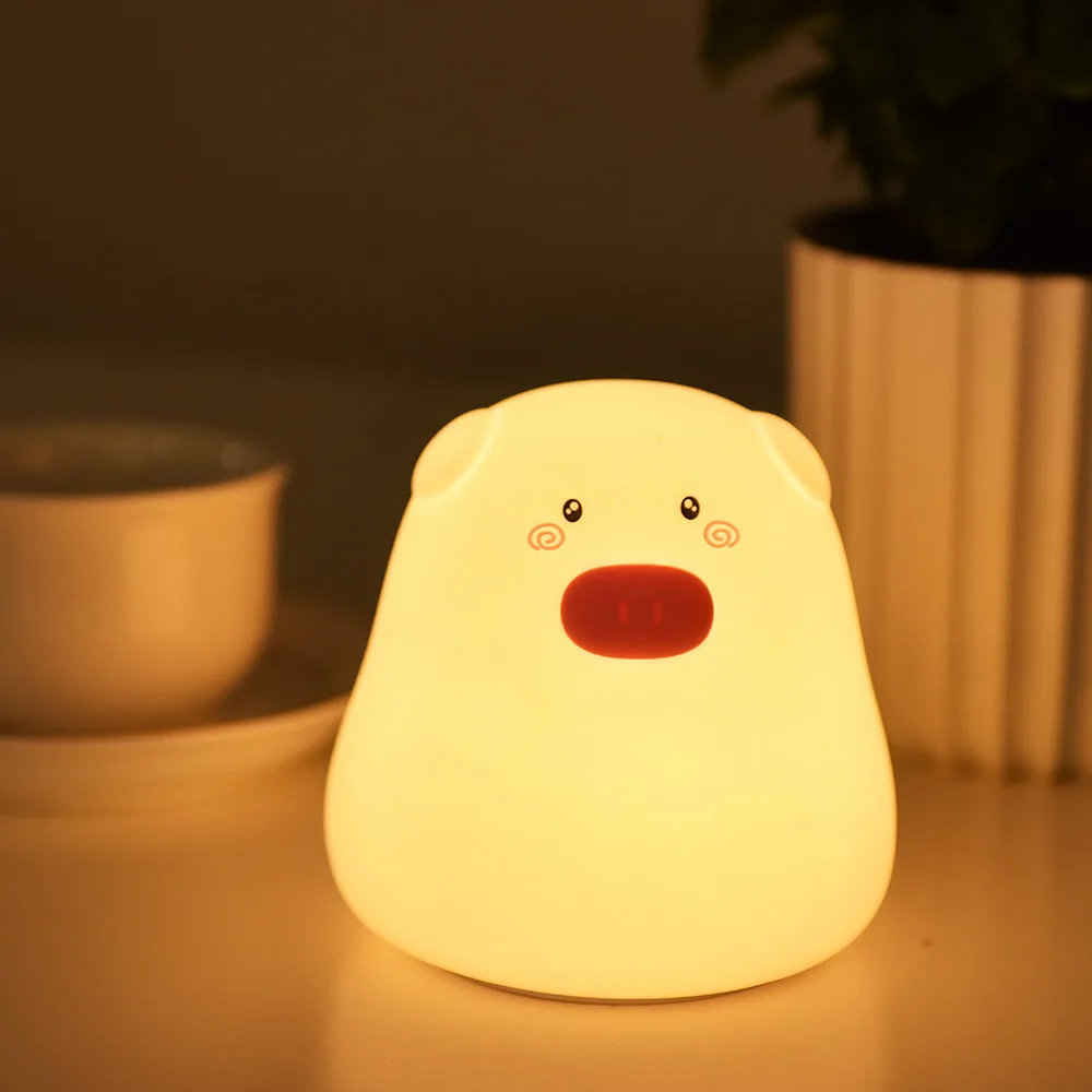 

Силиконовый цветной ночник с большим белым медведем и Usb-зарядкой