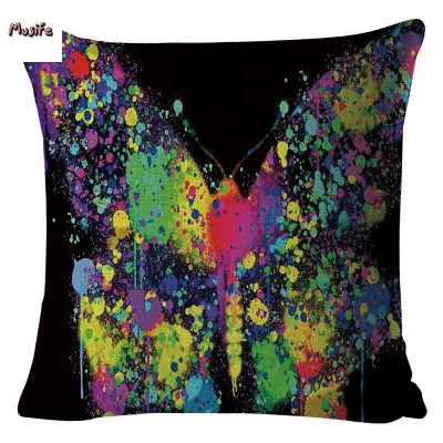 

3D Color Cute Butterfly Pillow Car Office Pillowcase Home Pillowcase Bedroom Hotel Decorative Pillowcase To Map Custom 45x45cm .