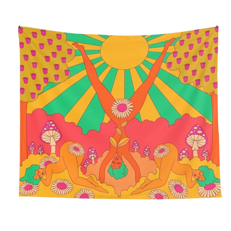 

Retro Sun Tapestry Wall Hanging Bohemian Decoration Home Decoration Magic Tarot Tapestry Wall Decoration Aesthetic Room Decor