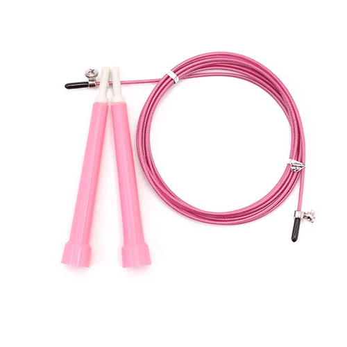 Pink 5 цветов Регулируемый Скакалка 3 м скорость стальная проволока Скакалка для кроссфита Crossfit MMA Бокс Gome тренажерный зал оборудование для фитнеса - Цвет: Pink
