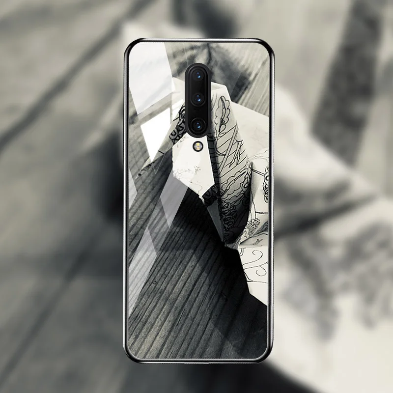 M011 Чехол из закаленного стекла для Oneplus 7T 7 Pro чехол s On для One plus 7T 7 Pro Чехол Coque Funda Bumper Coque для OnePlus 7 Pro - Цвет: M011
