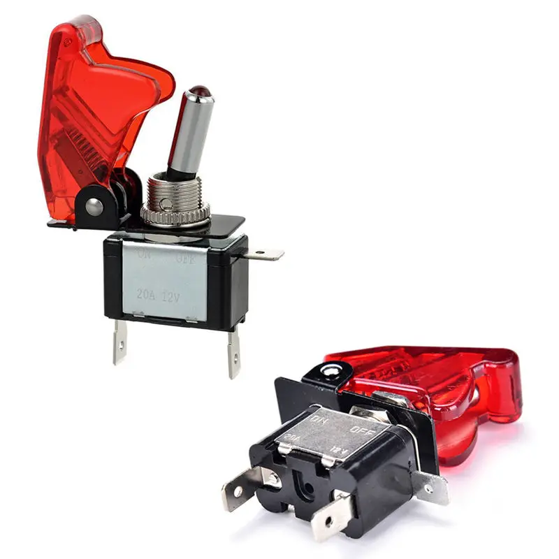 

1PC 5 Color 12V 20A Racing Car Truck Moto Boat Cover LED Push Button Rocker Toggle Switch Control Wholesale