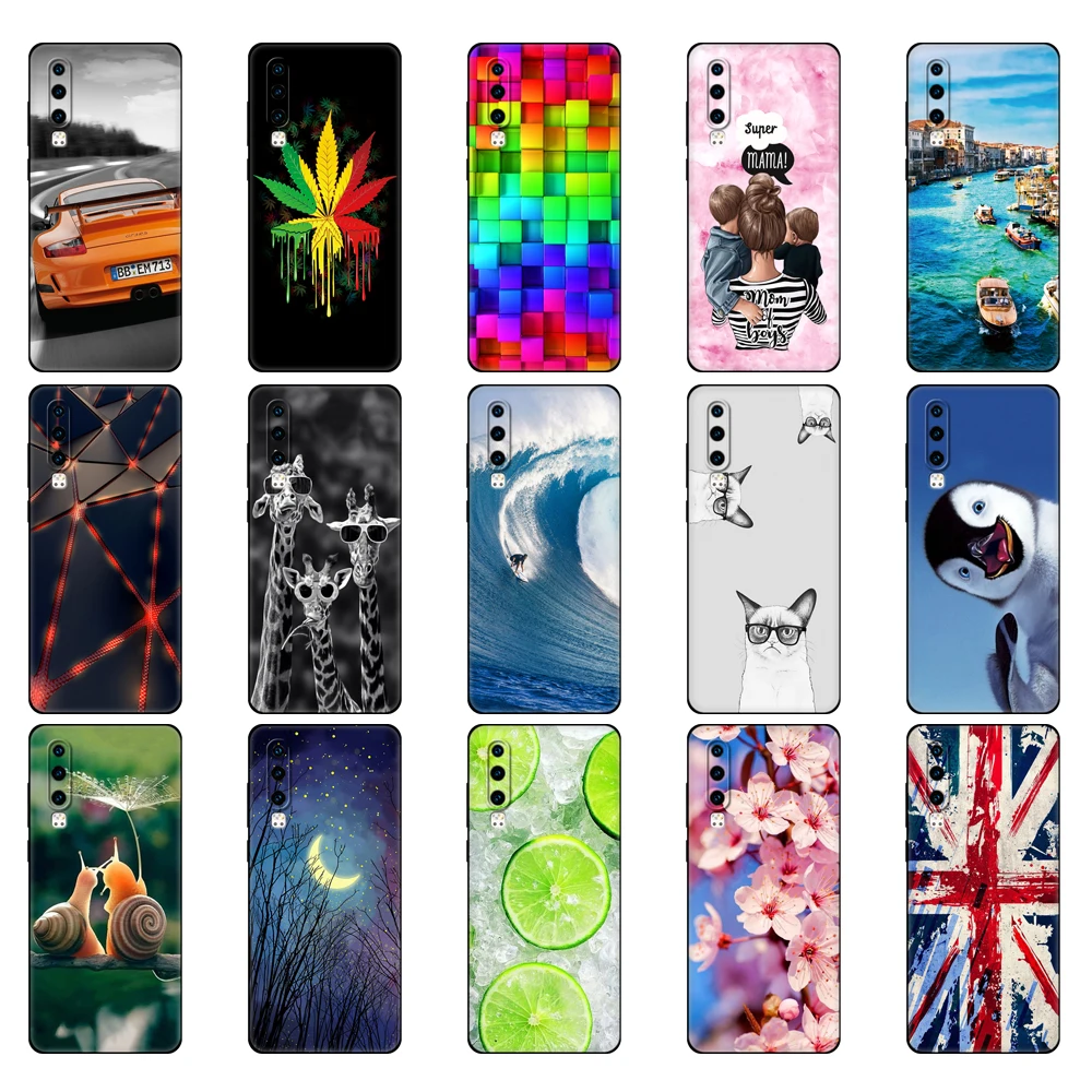 For Huawei P30 Case Pro Lite P30Pro VOG-L29 ELE-L29 P30Lite P 30 Cover Silicon Phone Back black tpu case | Мобильные телефоны и