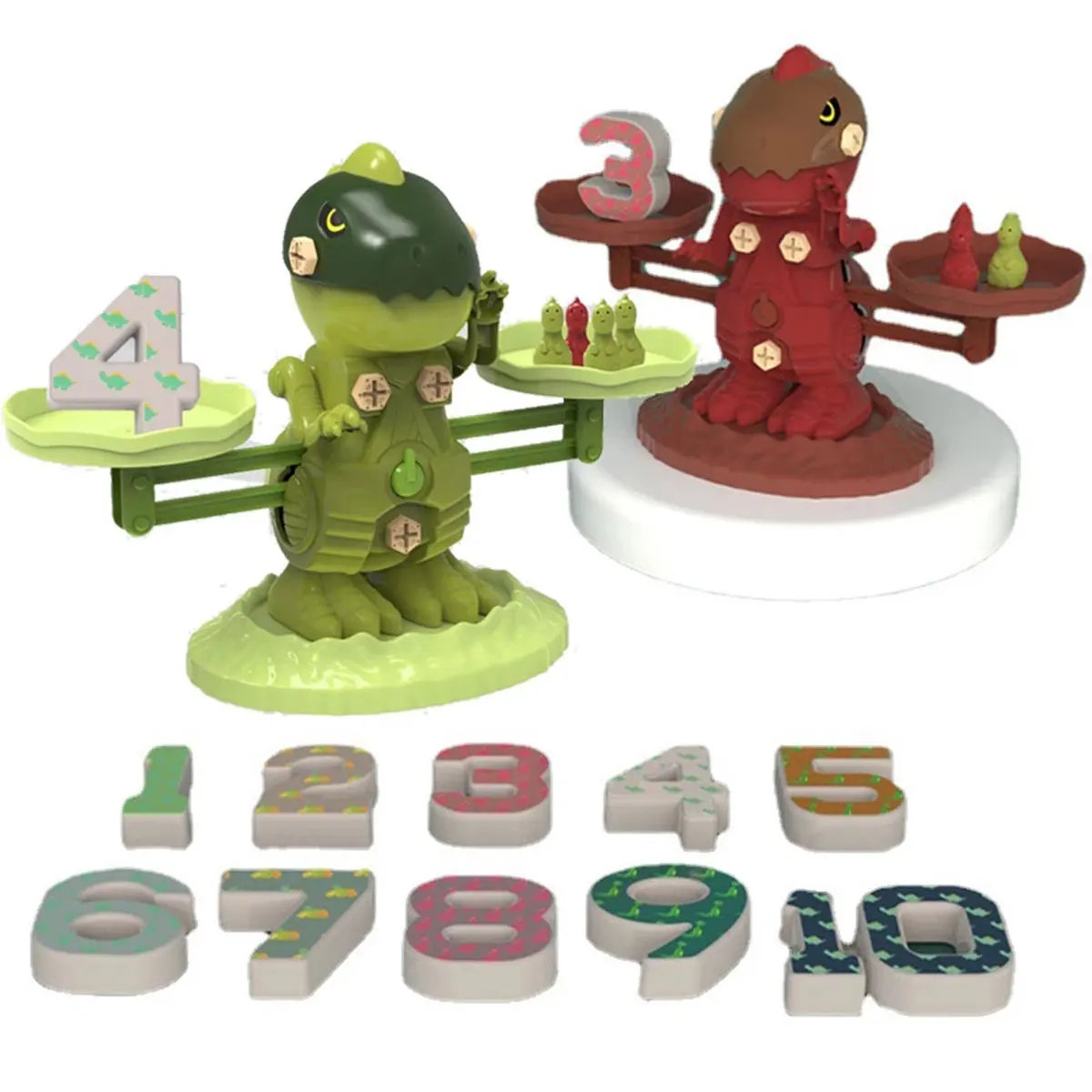 

42pcs Montessori Balance Math Toy for Learning Counting Dinosaur Balance Scale Toy Early Educational Balance Scale Toy