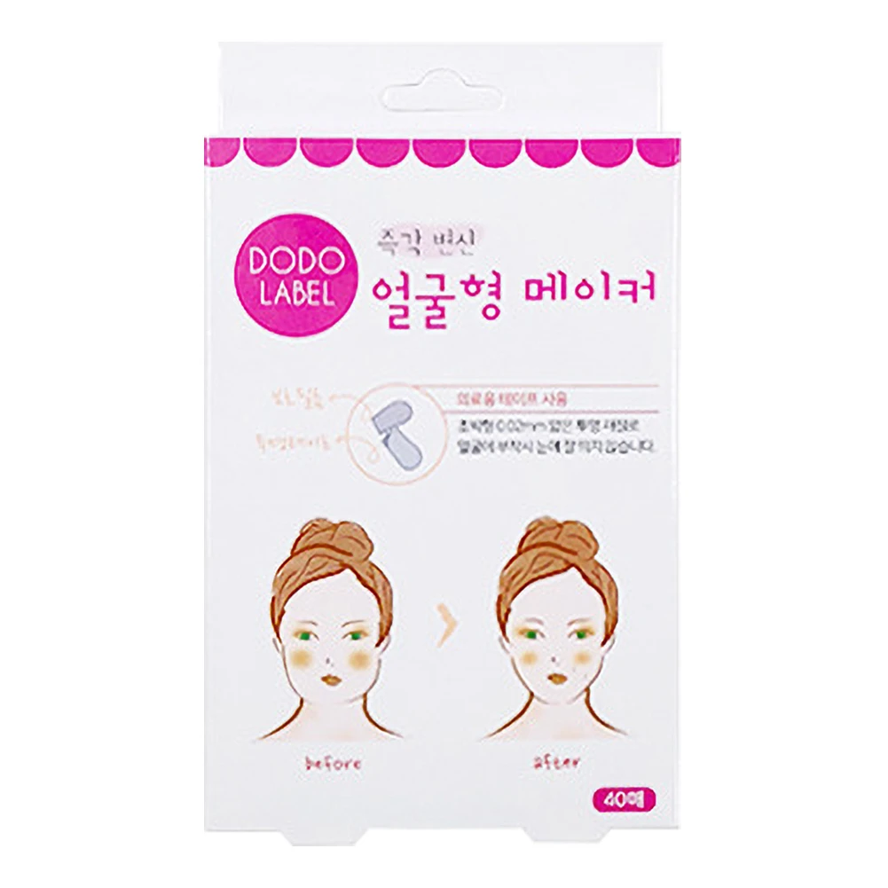 40 шт./кор. тонкие наклейки для лица Doodle Face Tape V наклейки для изменения небольшой коррекция лица не значительно поднимается