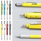Многофункциональная емкостная ручка с отверткой, шариковая ручка с спиртовым уровнем, сенсорные гаджеты для сенсорного экрана, строительные инструменты