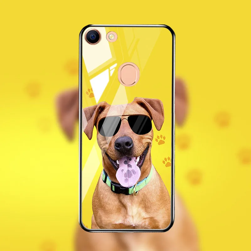 Чехол из закаленного стекла для OPPO F7 F9 A5 A3S чехол s Star Space силиконовый чехол с краями для Vivo V9 Y85 чехол Coque Funda Bumper - Цвет: M019