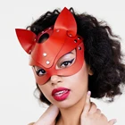 2021, маскарадные маски на Хэллоуин, лиса, красная кожа, половина лица, кошка, косплей, аниме, ролевые игры, БДСМ, фетиш, питомец, аксессуары для вечеринки и фестиваля
