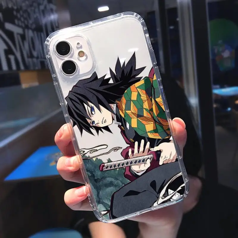 

Demon Slayer Tanjiro Nezuko Phone Case Transparent soft For iphone 5 5s 5c se 6 6s 7 8 11 12 plus mini x xs xr pro max