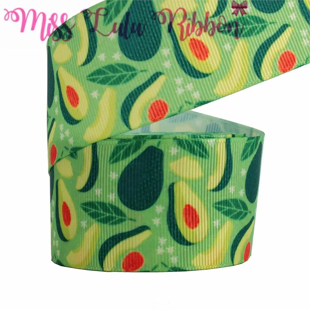 16 мм-75 мм фруктовая серия киви лимон авокадо арбуз печатная корсажная/Foe лента