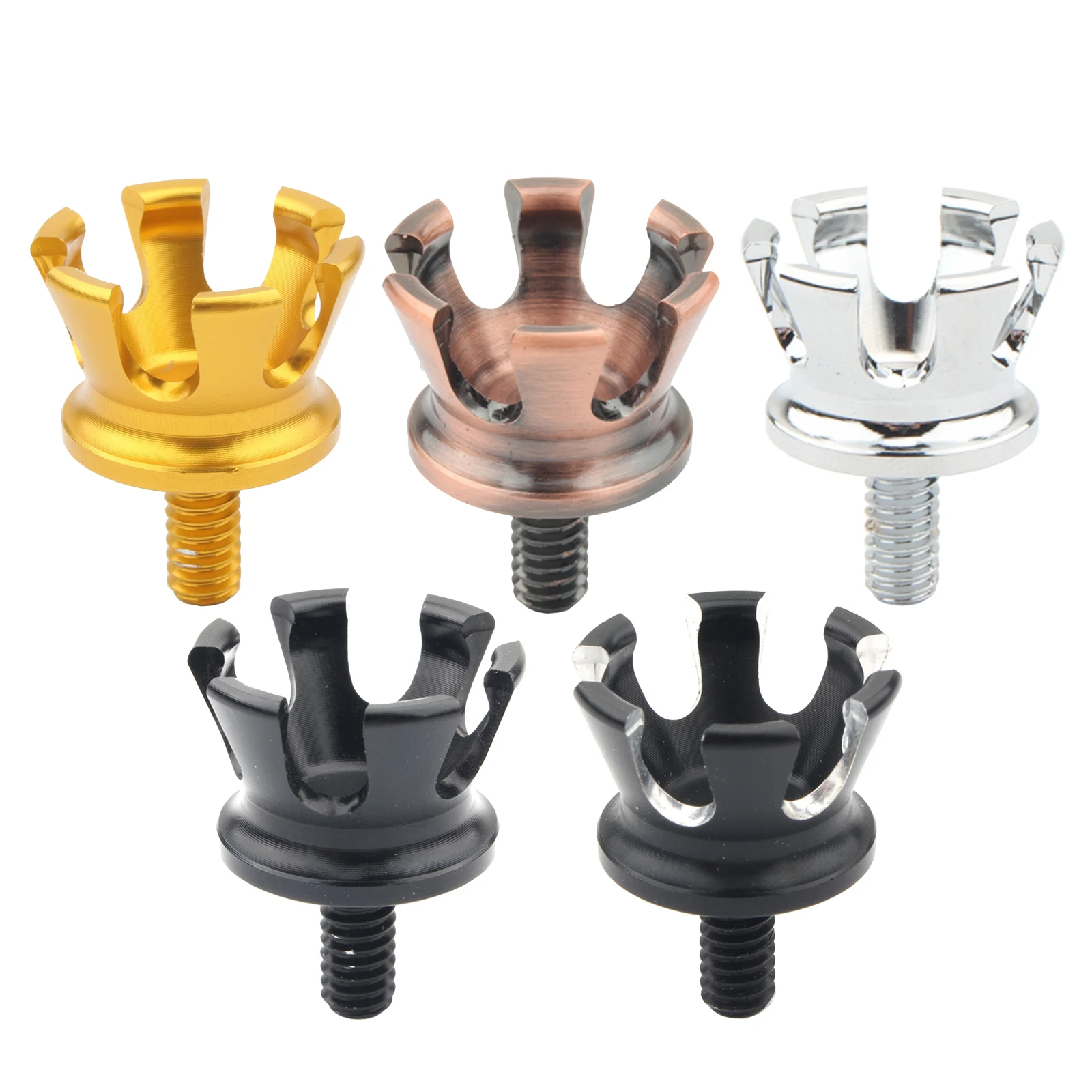 

Motorcycle 1/4" Crown Design CNC Aluminum Seat Screw Thumb Bolts for Harleys