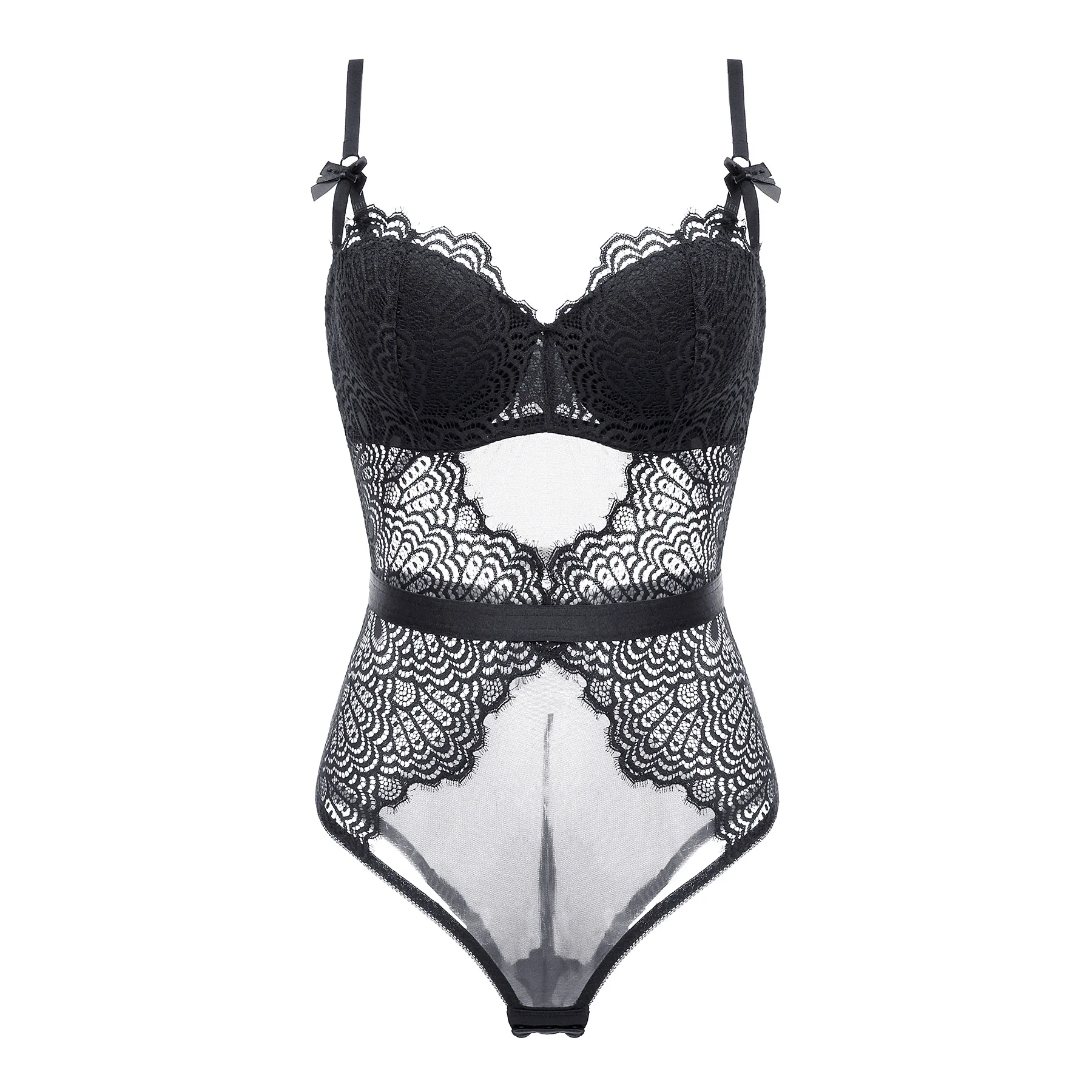 

Sexy Lace Bustier and Corset Women 2020 Hollow Out Lace Bodysuit Halter Jumpsuit Charming Lingerie Gothic Corset