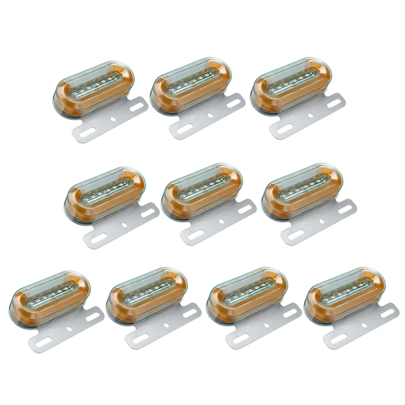 10 шт 24V 12LED бортовой светильник овальные руководство индикатор сигнала подходит