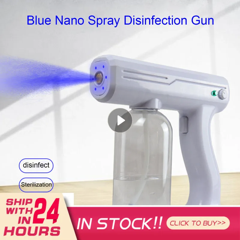 

800 ML Wireless Electric Sanitizer Sprayer Disinfects Blue Light Nano Steam Spray Gun Sterilizing Nano Spray Gun For Home Office