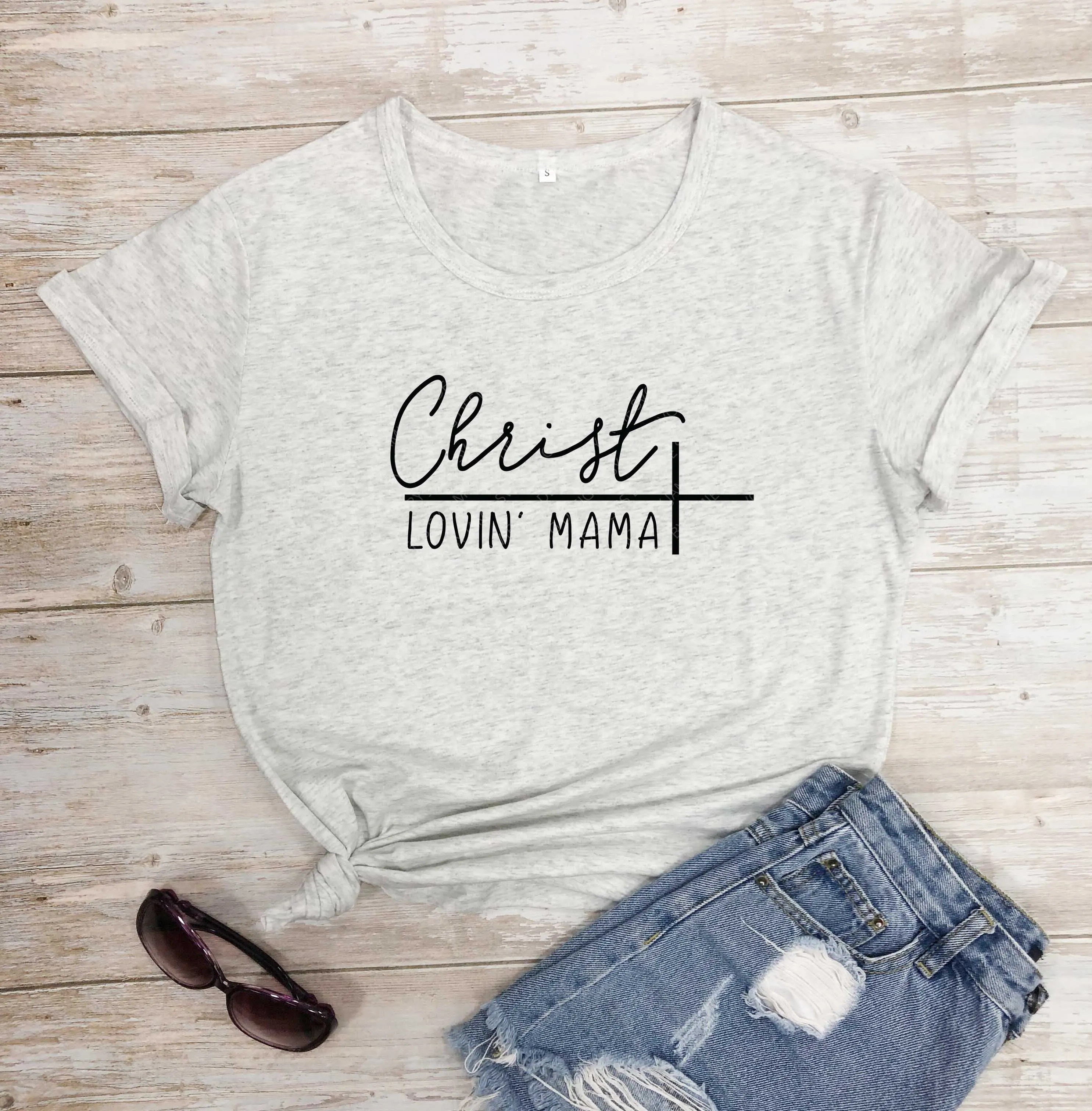 

Christian Faith Mama Religious Cross religion women fashion pure cotton casual young hipster t shirt slogan grunge tumblr tees