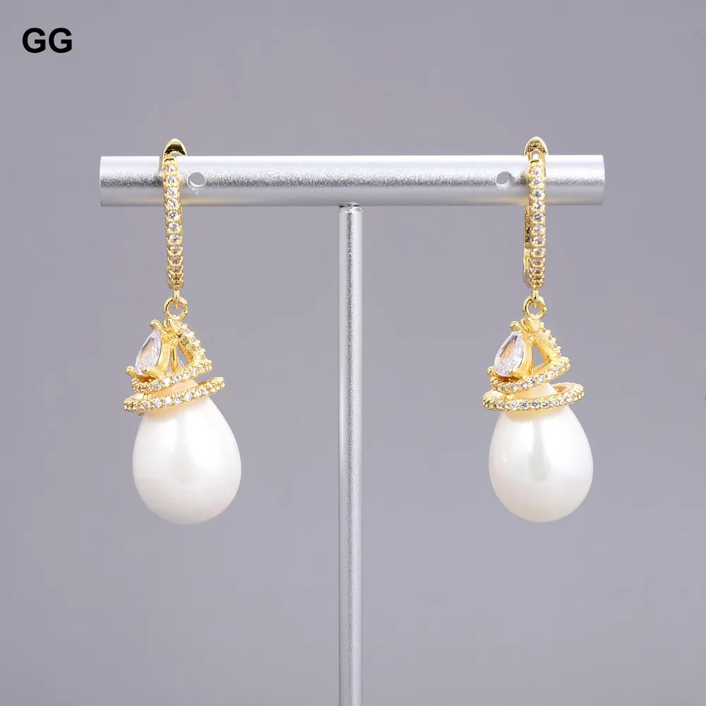 GG ювелирные изделия белый каплевидный корпус позолоченные Cz pave рычаг назад