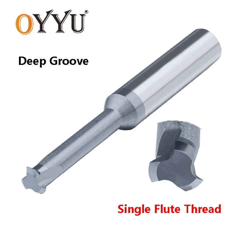 

OYYU Single Flute Threading Milling Cutter Tungsten Steel Solid Carbide Thread Mills Metric 1 edge M1 M2 M3 M4 M5 M6 M8 M11