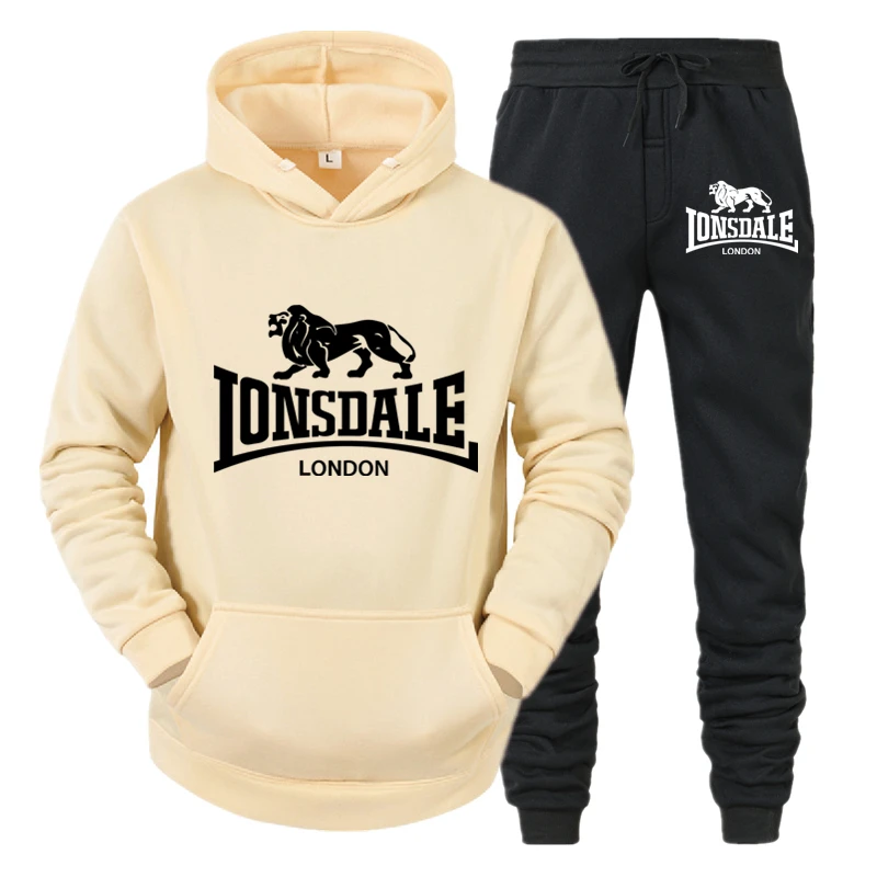 

Autumn and spring men's Hoodie set, fitness two-piece sports shirt + sports pants, fashion printed leisure Hoodie set x-3xl