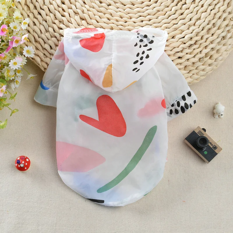 

Pet sun protection clothing summer sun protection dog clothes cloak jumpsuit small and medium pet puppy cat printing cloak