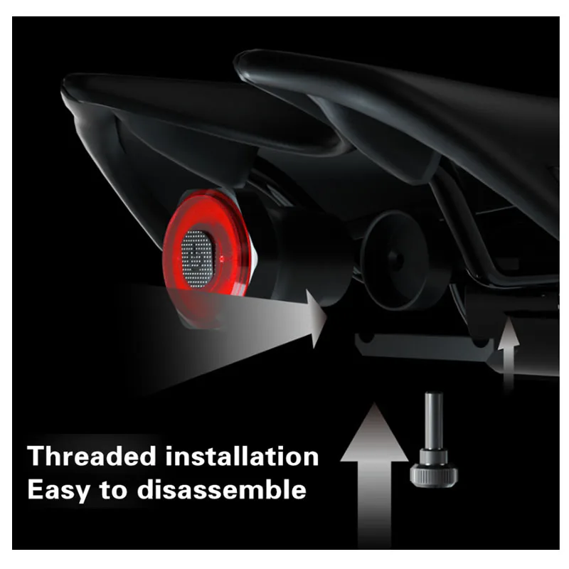 

Sensor Light Bike Rear Auto Start/Stop Brake Sensing Bike Light USB IPx6 Waterproof LED Charging Cycling Bicycle Taillight