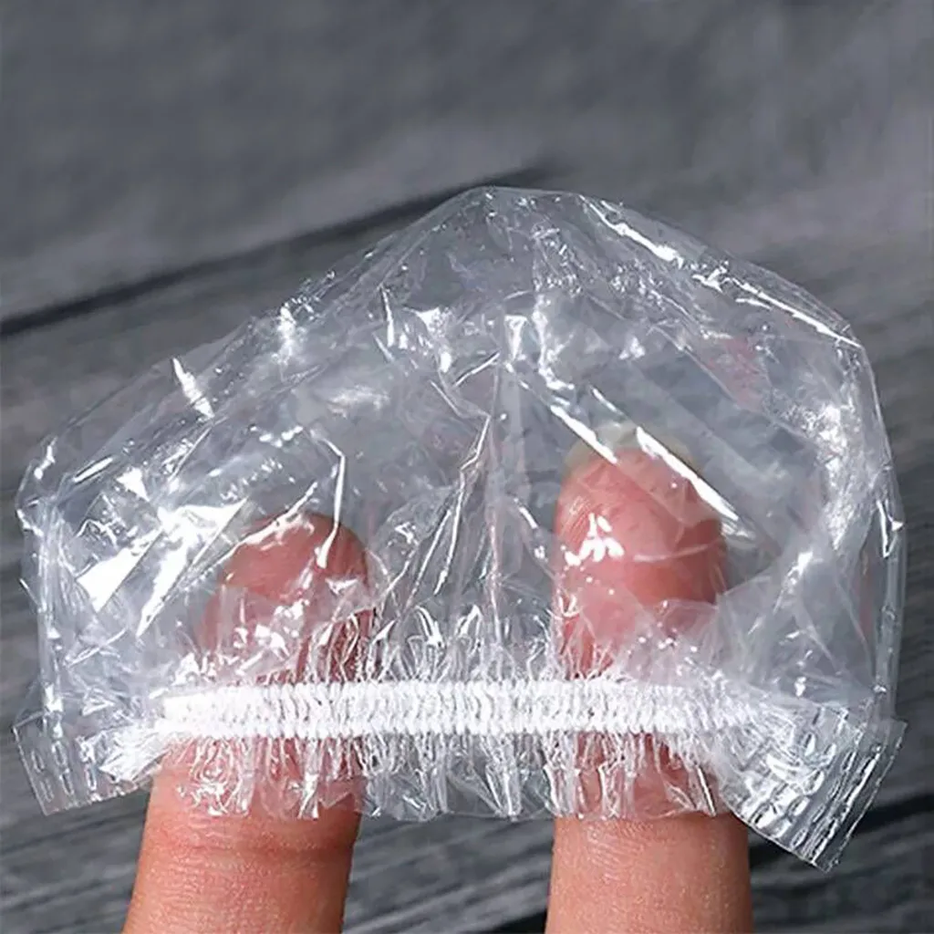 

100 Pack Disposable Hair Dyeing Tool Four-Piece Plastic Hair Coloring Tool Shower Cap Earmuffs Gloves Shawl Accessories #0427
