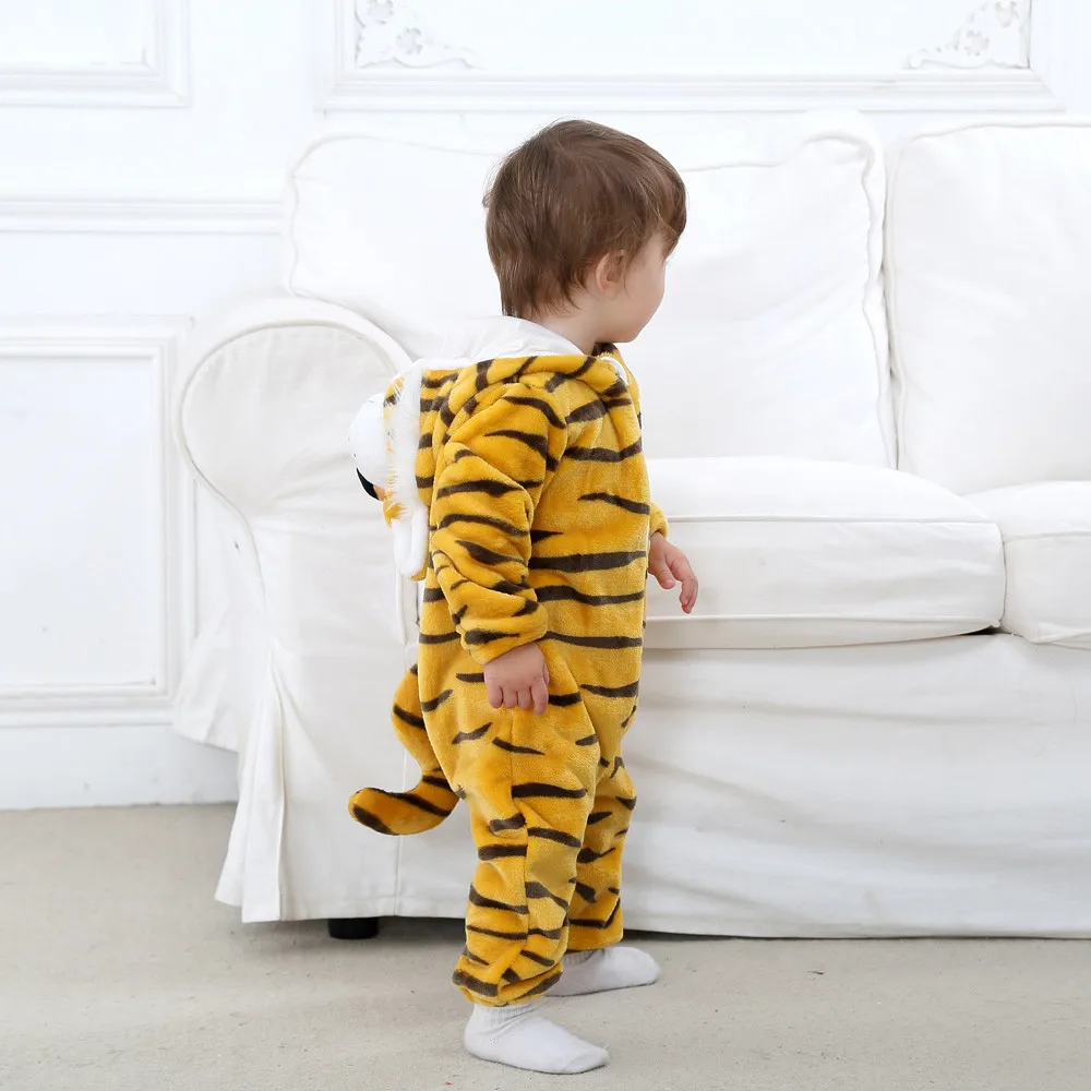 Комбинезон унисекс для новорожденных мальчиков и девочек Фланелевая толстовка с