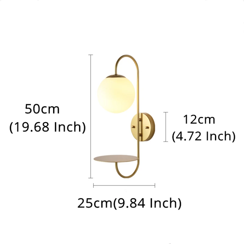 (Без источника E27) современный настенный светильник стеклянный светодиодный для