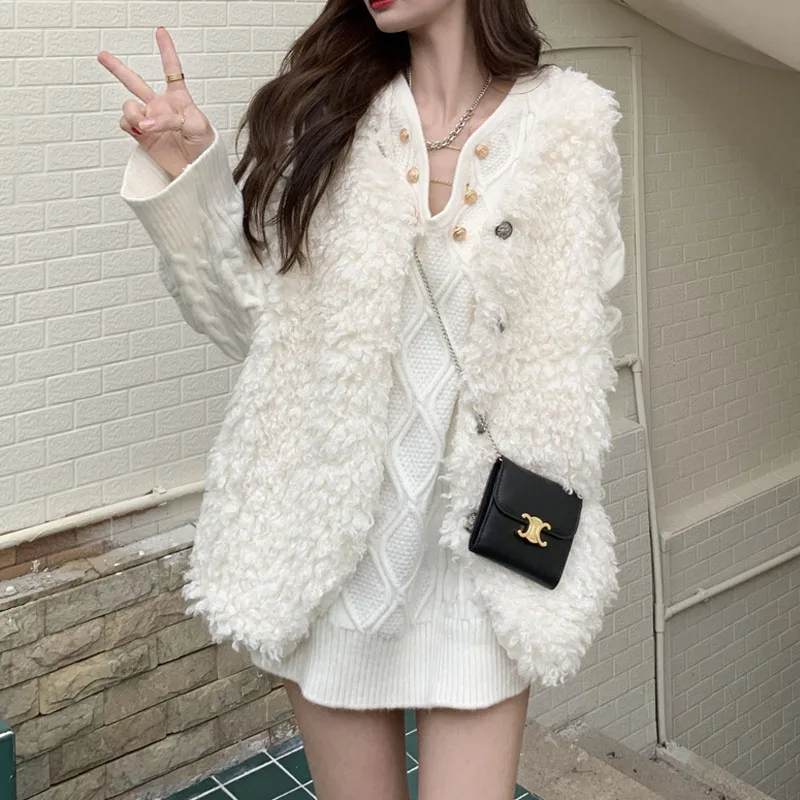 

Корейский женский сексуальный вязаный свитер средней длины с цепочкой, пуловеры, новинка сезона осень-зима 2021, женский белый мягкий восково...