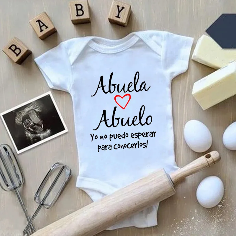 Взрослые комбинезоны для новорожденных Abuela Abuelo с испанской тематикой объявление