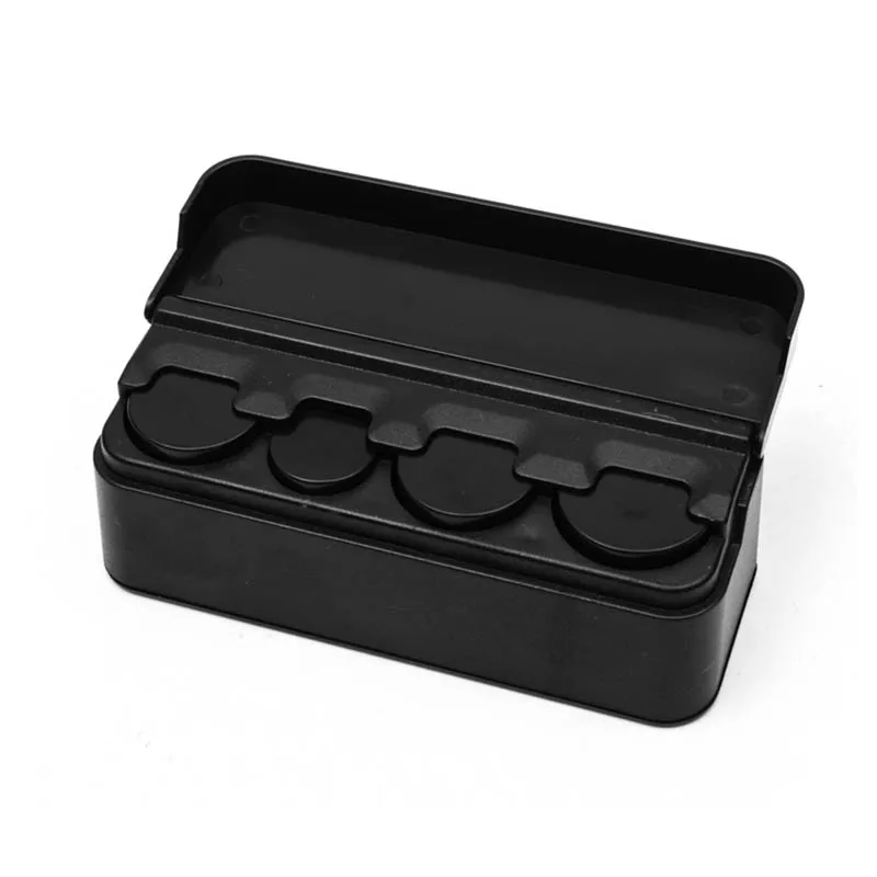 Plastic Plastic 1Pcs Coin Container Car Coin Organizer Change Money Storage Box Coin Holder Portable Black images - 6