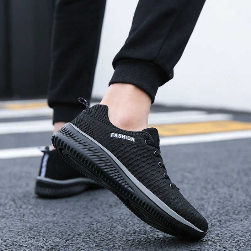

PUPUDA Men Casual Shoes Breathable Sport Sneakers Shoes Male Comfortable Balck Running Sneakers Men 2021 Large Size Shoes Men