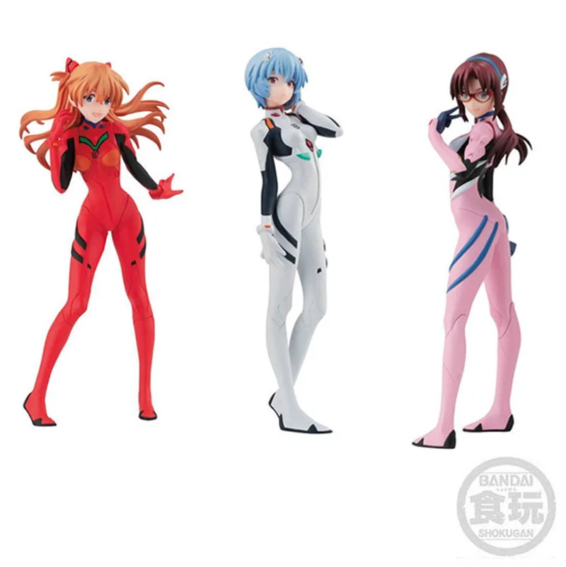 

Original Bandai Japan Anime EVA Theater Edition SET02 57283 Ayanami Rei Asuka Langley Soryu Action Figure Model Toys
