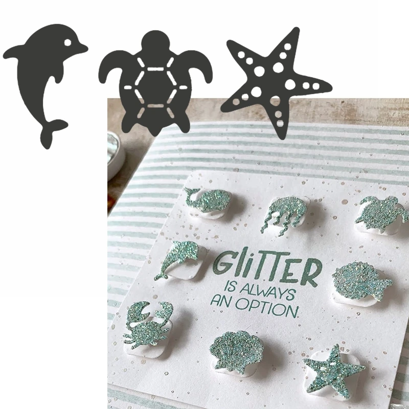 Металлические штампы в виде дельфина черепахи морской звезды животных высечки