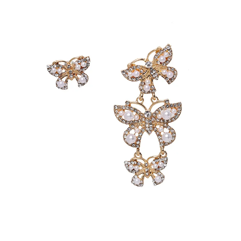 

Sweet Wholesale Wild Butterfly Long Tassel Earrings for Women Girls Asymmetric Ear Jewelry Female Party Wedding Jewelry Gifts