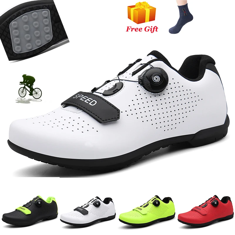 Мужская обувь для велоспорта Уличная гонок шоссейного велосипеда кроссовки на