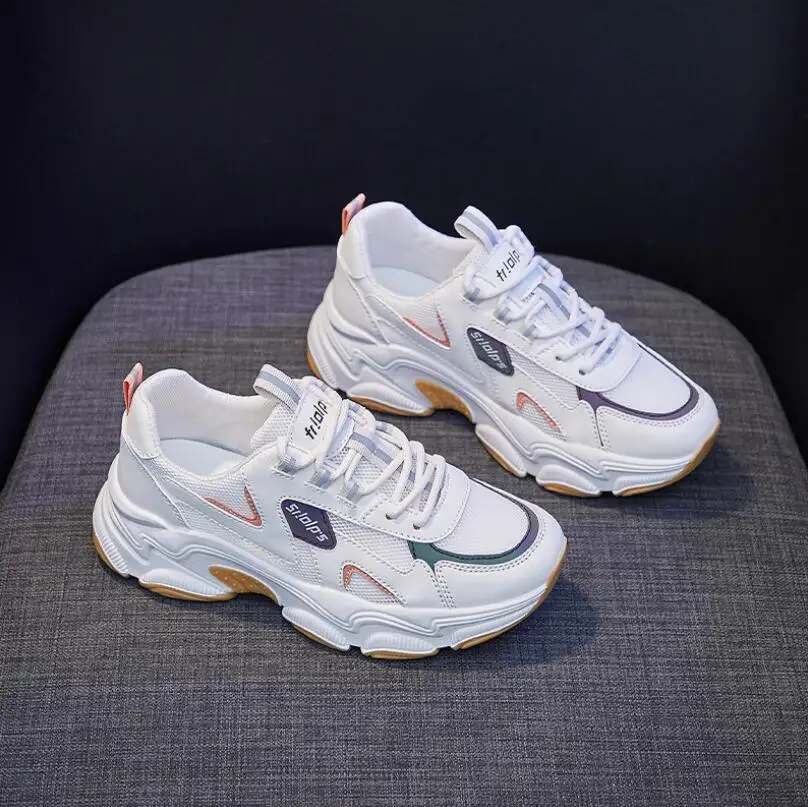 

New listing hot sale 2021summer women net Breathable running shoes sports shoes DKT2113-1