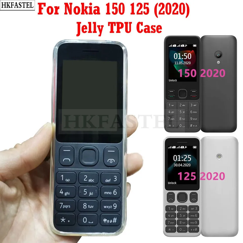 HKFASTEL защитный чехол для Nokia 150 125 2020 jelly Мягкий ТПУ чехол-накладка камеры |