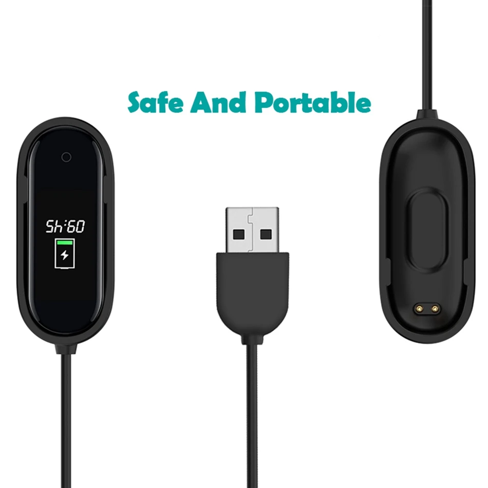 Кабель для зарядного устройства смарт браслета Mi Band 3 4 Xiaomi MiBand зарядный кабель USB